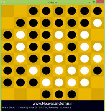 تصویر opengl-othello_15486_6 تصویر opengl-othello_15486_6 بازی آتللو با OpenGL به زبان ++Visual C