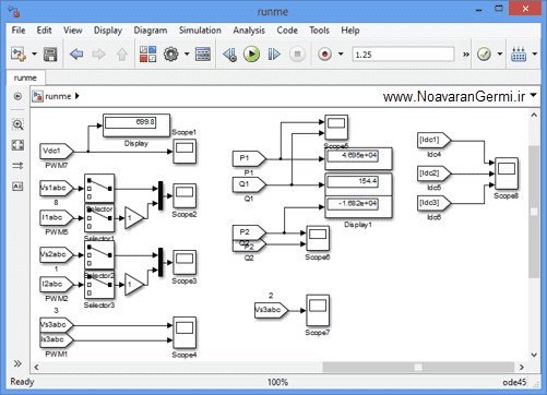 تصویر matlab-mtdc_18871_3 تصویر matlab-mtdc_18871_3 تقسیم توان مفید در شبکه DC چند ترمینال (MTDC) در سیمولینک متلب
